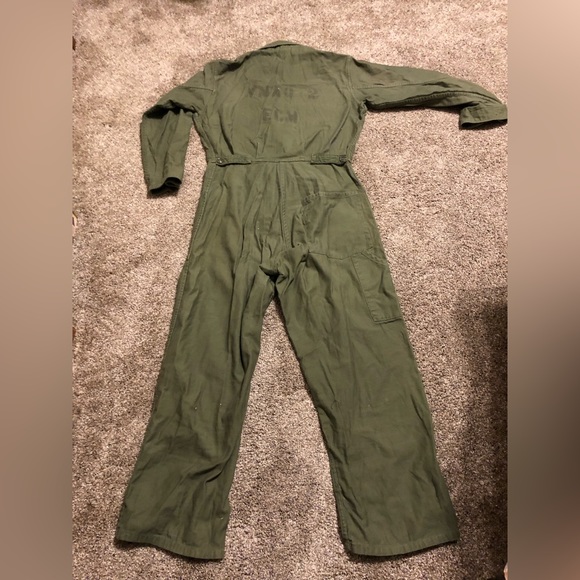 USGI OD Green Med.Coveralls Cotton Sateen TYPE I NSN 8405-00-131-6508 1970s EUC - Picture 1 of 10
